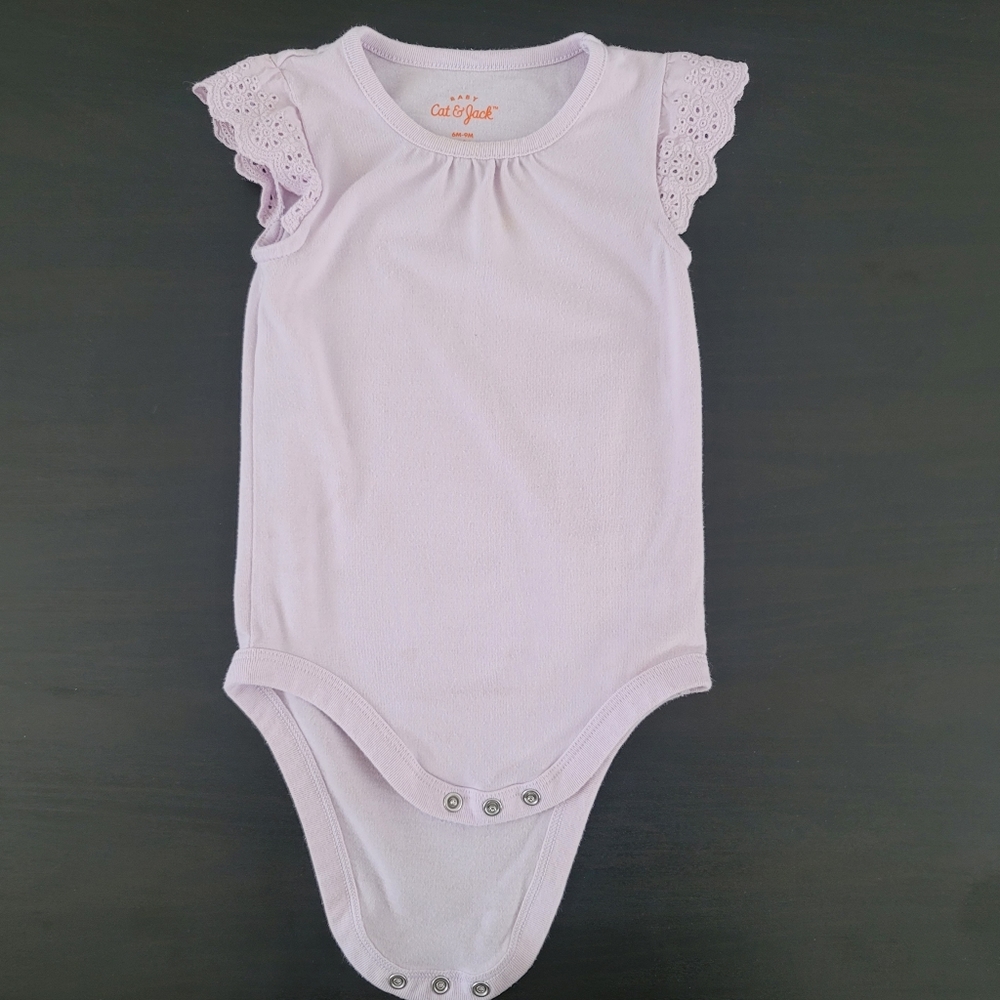 BABY Cat & Jack, lilac onesie, size 6-9 months